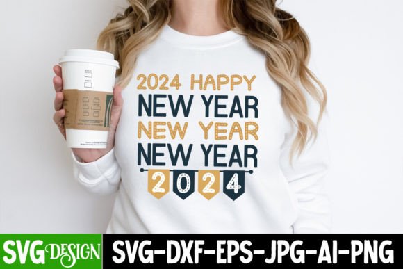 2024 Happy New Year SVG Design,New Year Graphics
