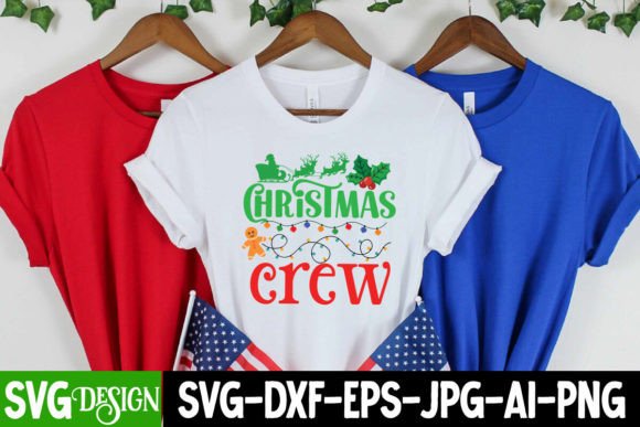 Christmas Crew SVG Cut File for T-Shirt Designs and Graphics