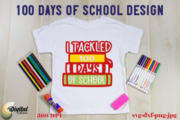 SVG 100 Days of School: A Versatile Graphic for T-Shirt Designs and Content Publishing