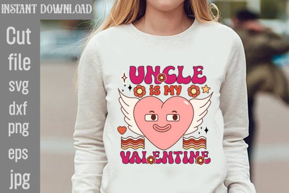 Uncle is My Valentine Retro Valentine Graphics for T-Shirt Designs